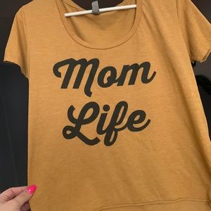 Yellow MOM LIFE shirt
